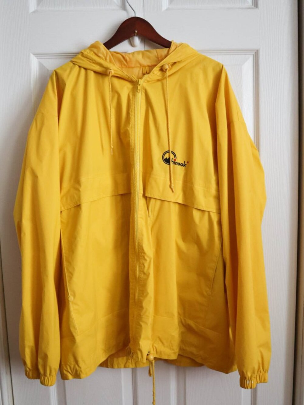 Vtg '90s Chinook Brand Yellow Rain Slicker Fisherman Sailing Jacket Yellow XXL